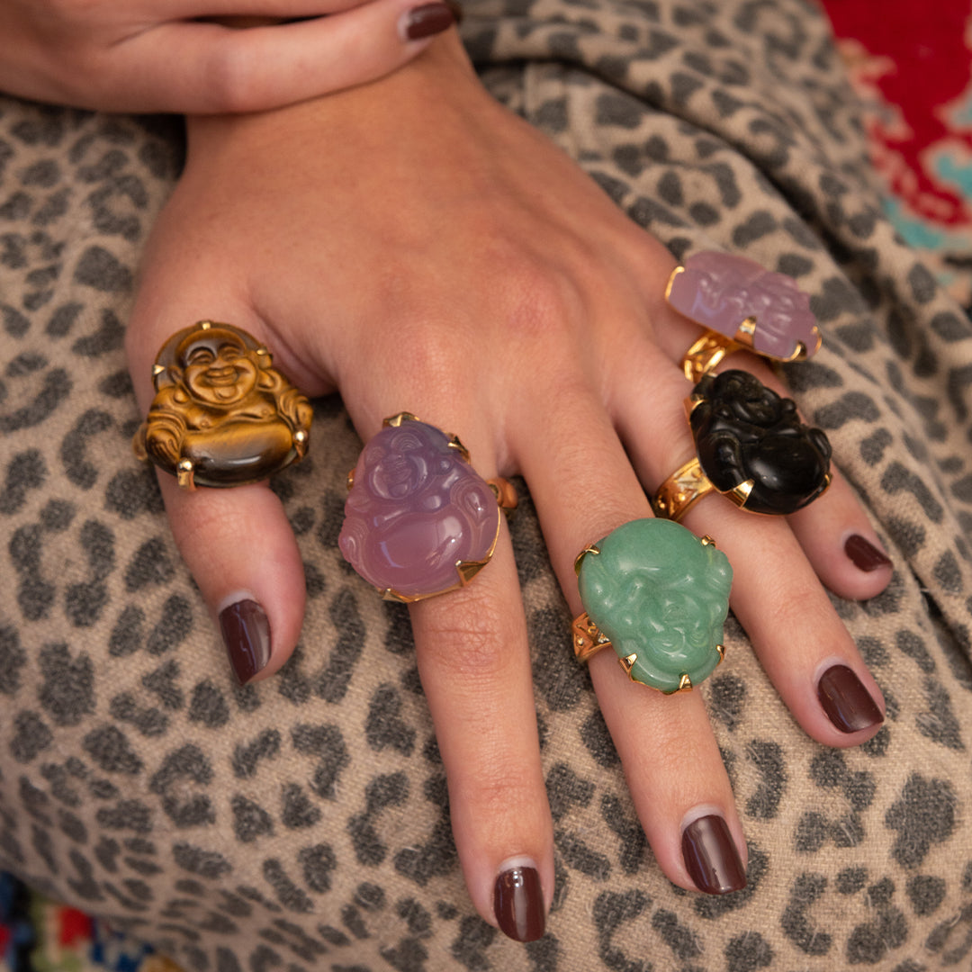 Anillo Buddha Rosado