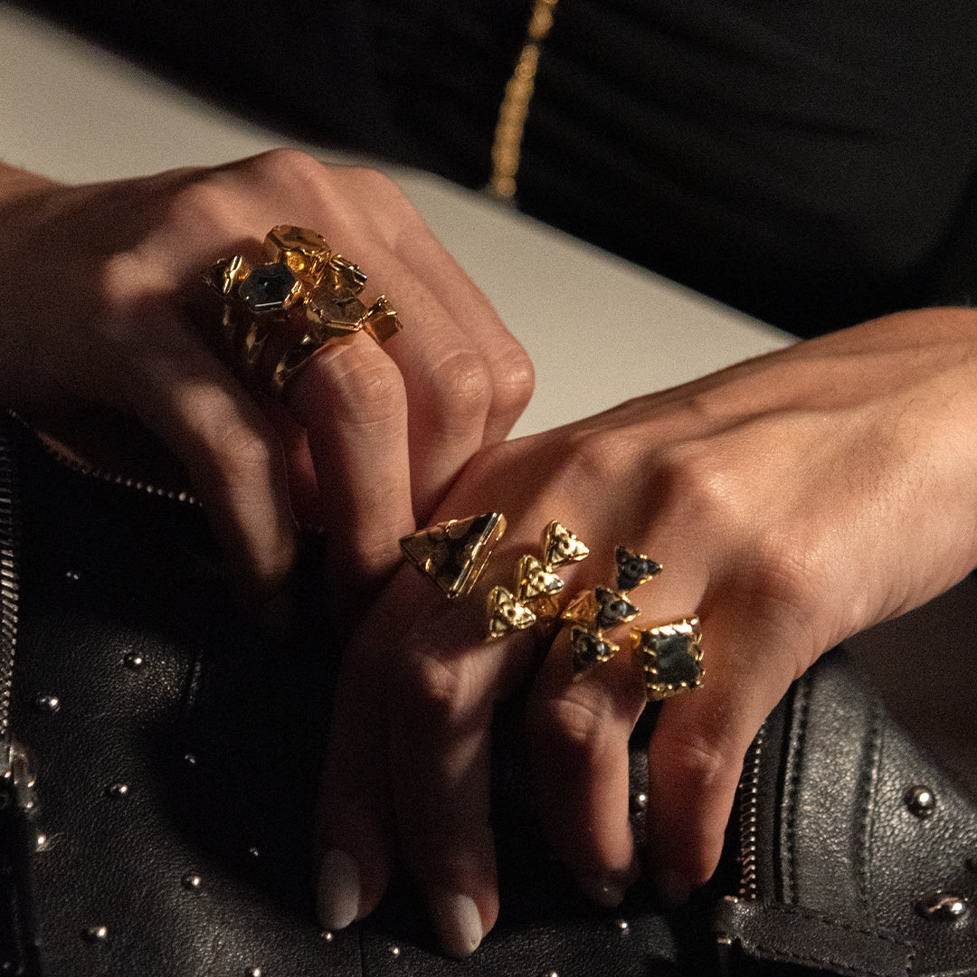 Anillo Triad  3 Cuadrado