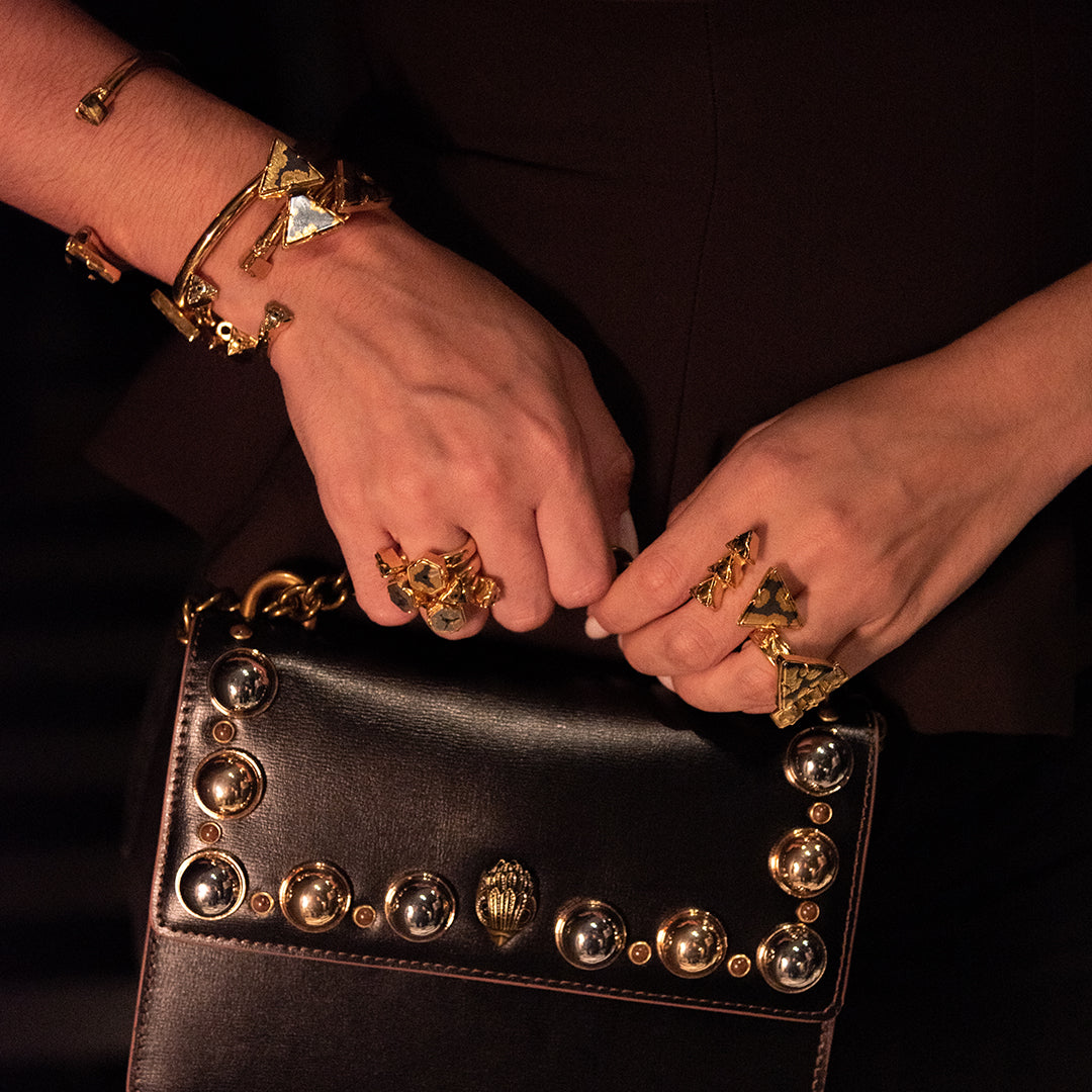 Anillo Triad Hexágono