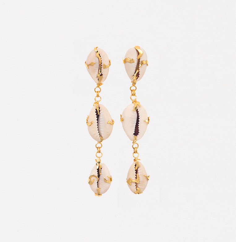 Zarcillos De Tres Piezas De Carcacoles