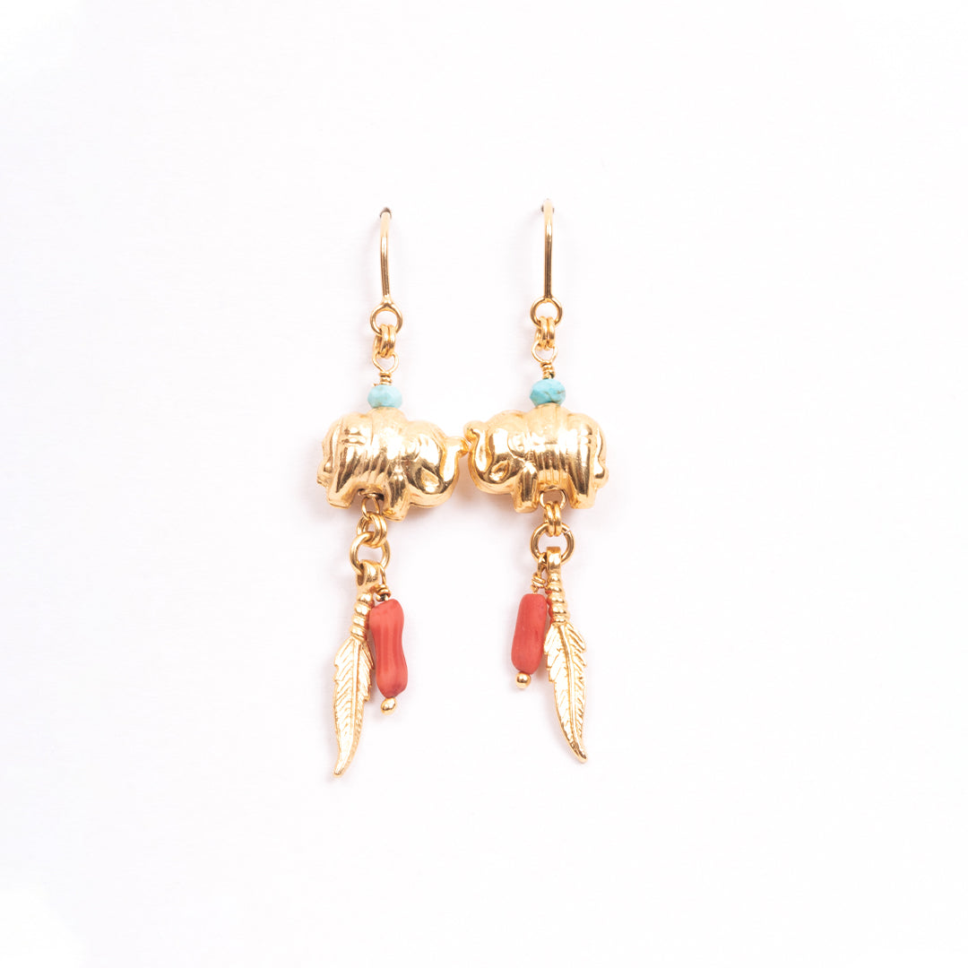 Zarcillos Chill de Elefante Turquesa