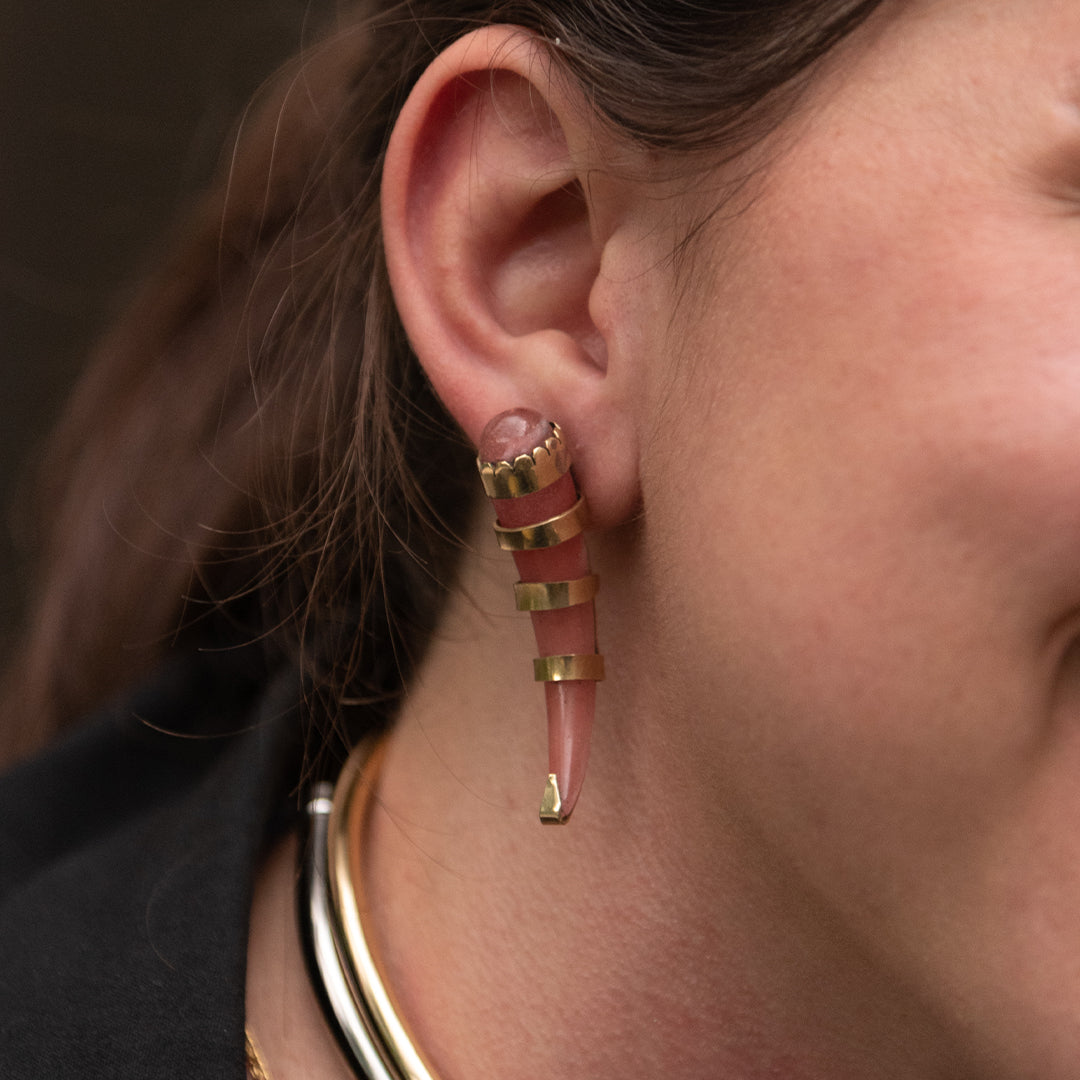 Zarcillos Zocco Cuarzo Rosado