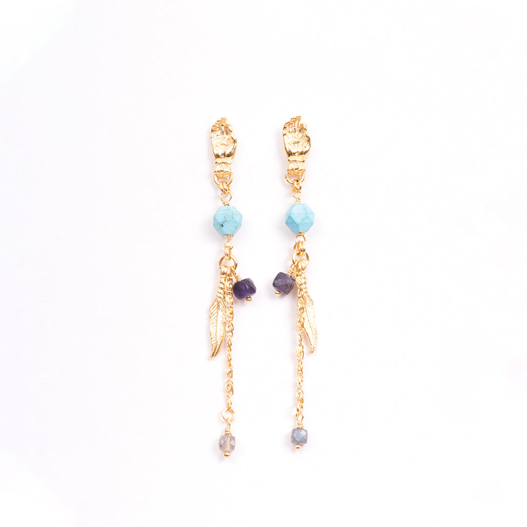 Zarcillos Hamsa Largo