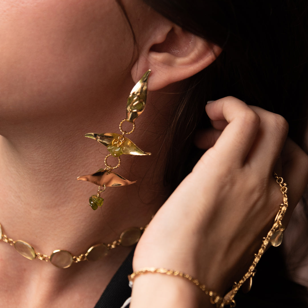 Zarcillos Mantis Verdes