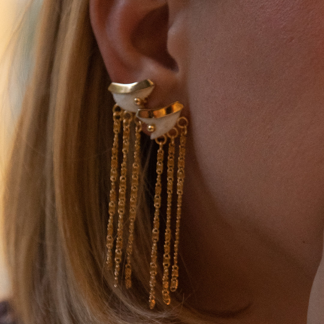 Zarcillos Skualo 3 Cadenas