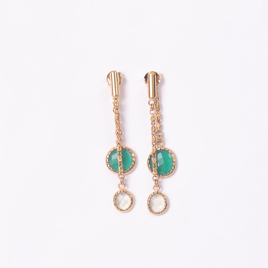 Zarcillos Lágrima con Cadena