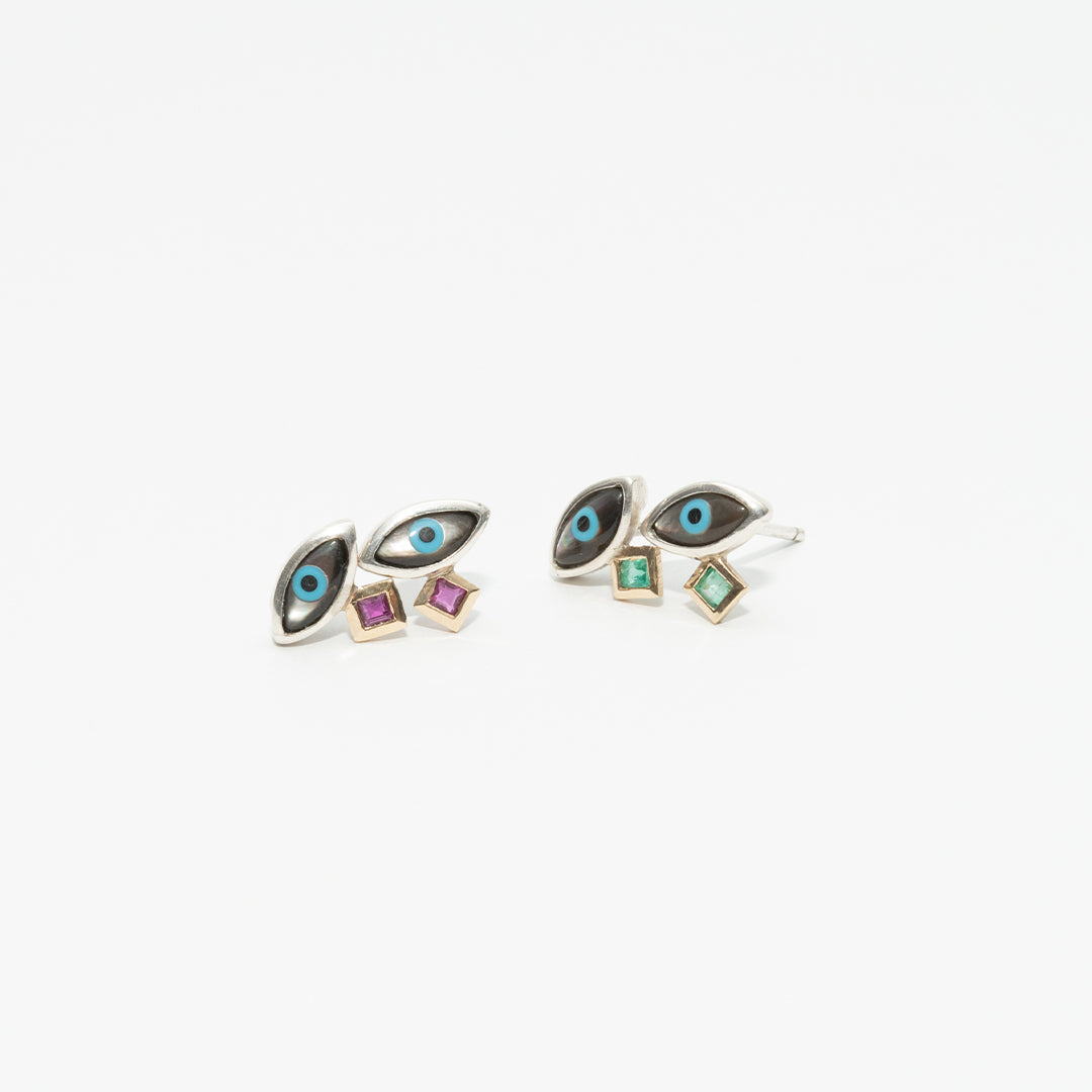 STUDS EVIL EYE ESMERALDA