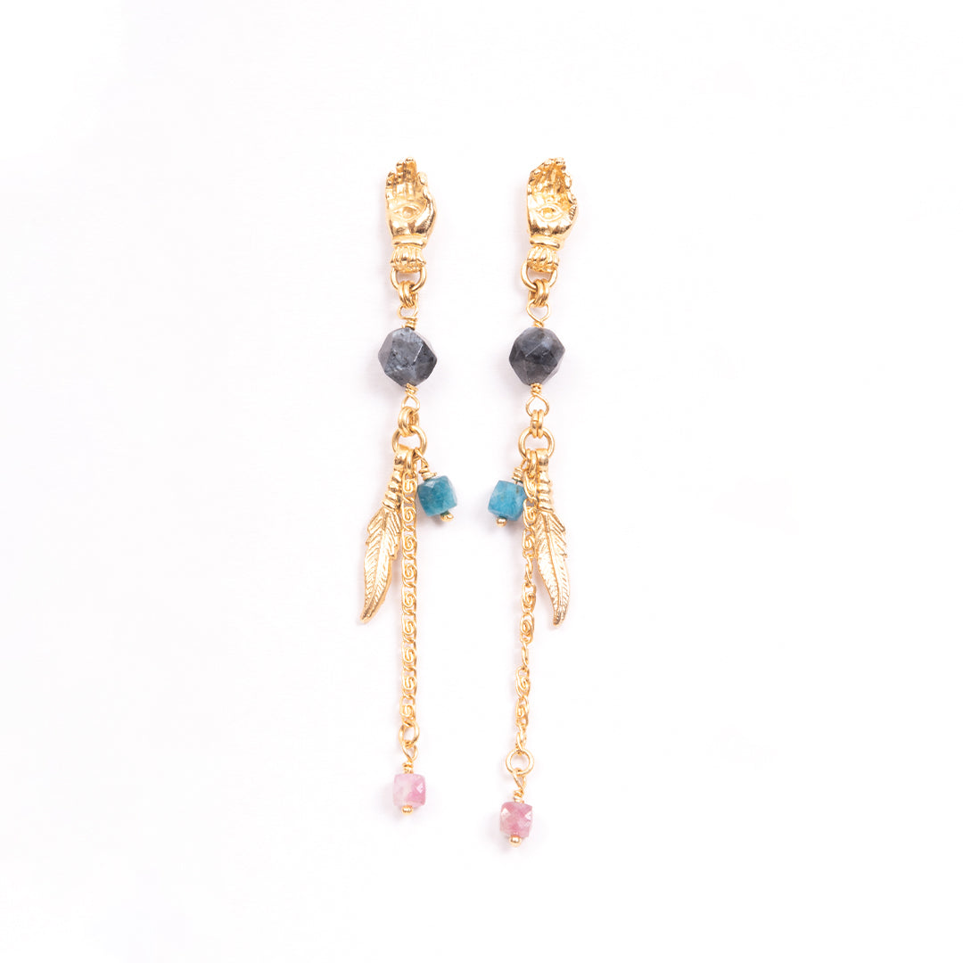 Zarcillos Hamsa Largo