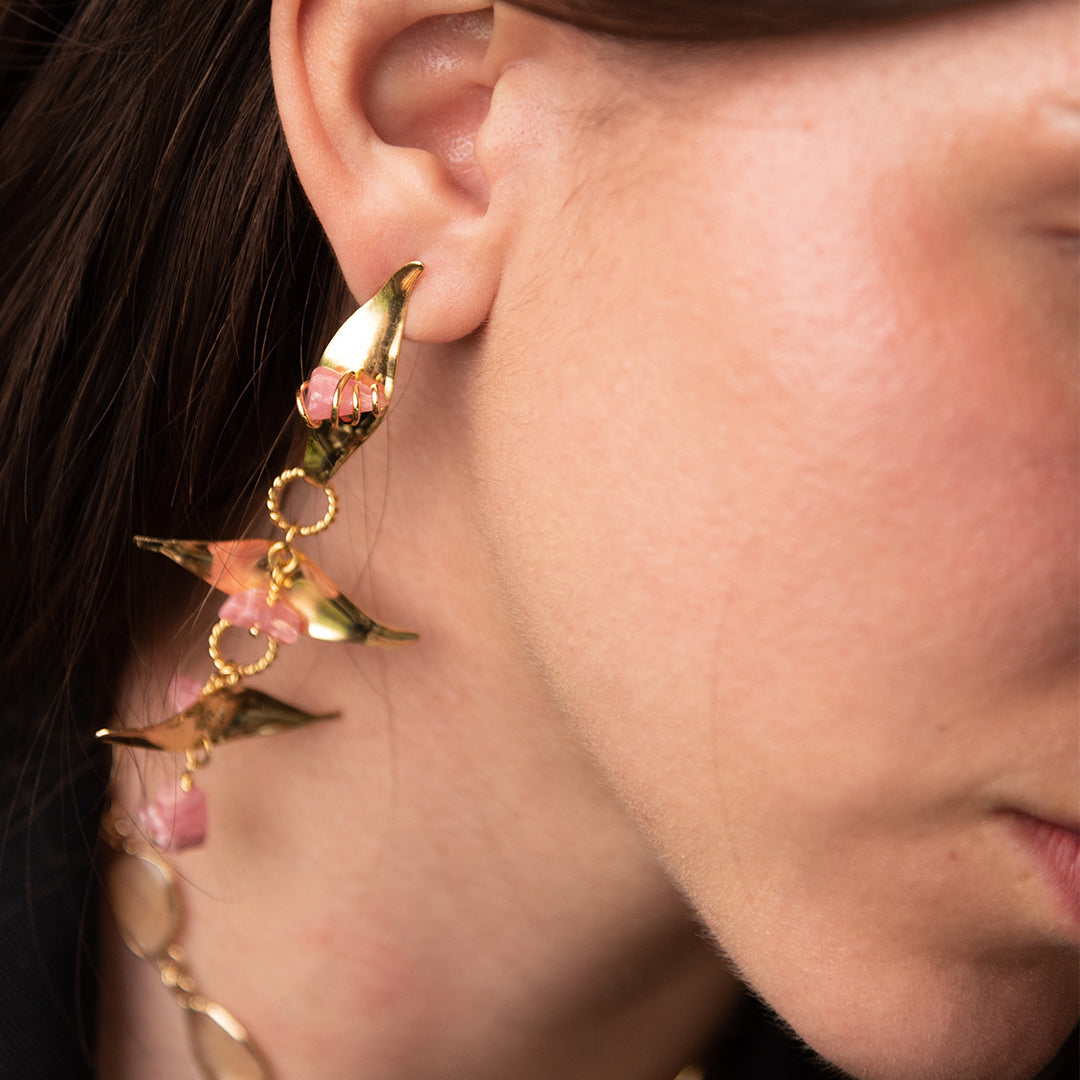 Zarcillos Mantis Rosados