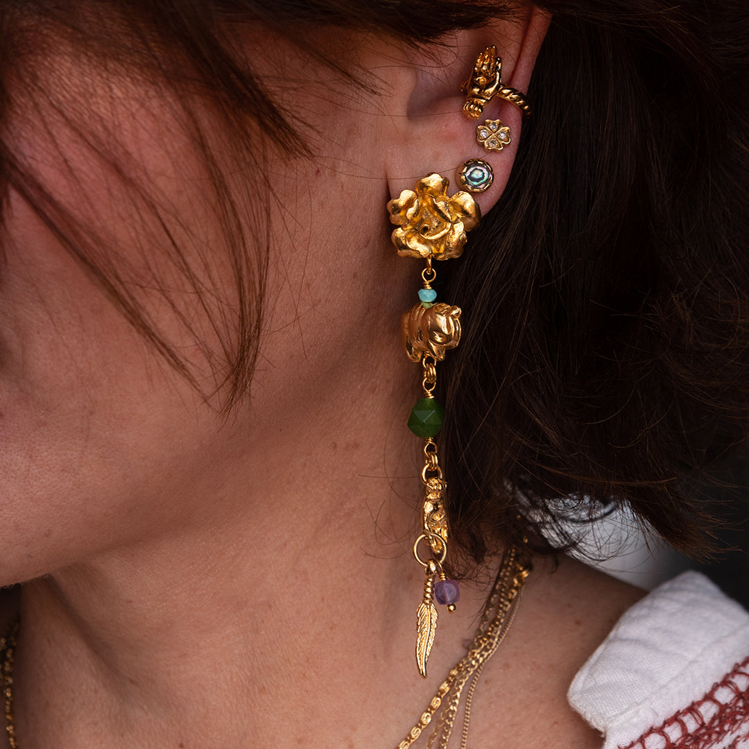 Zarcillos White Lotus Verdes