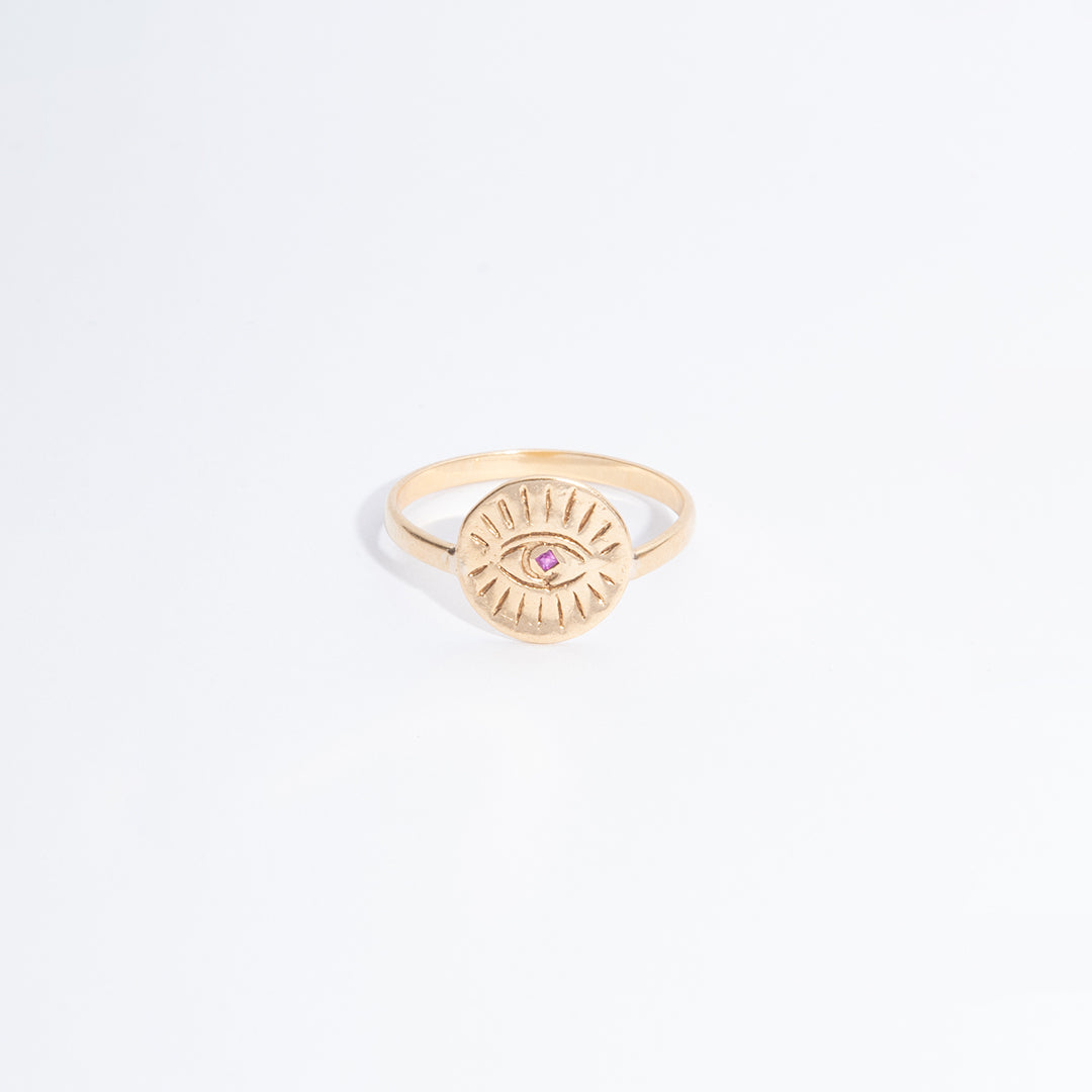 Anillo de Ojo con Rubí