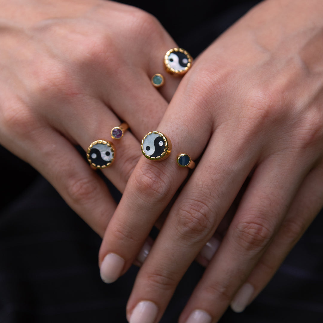 Anillo Ying Yang Apatita