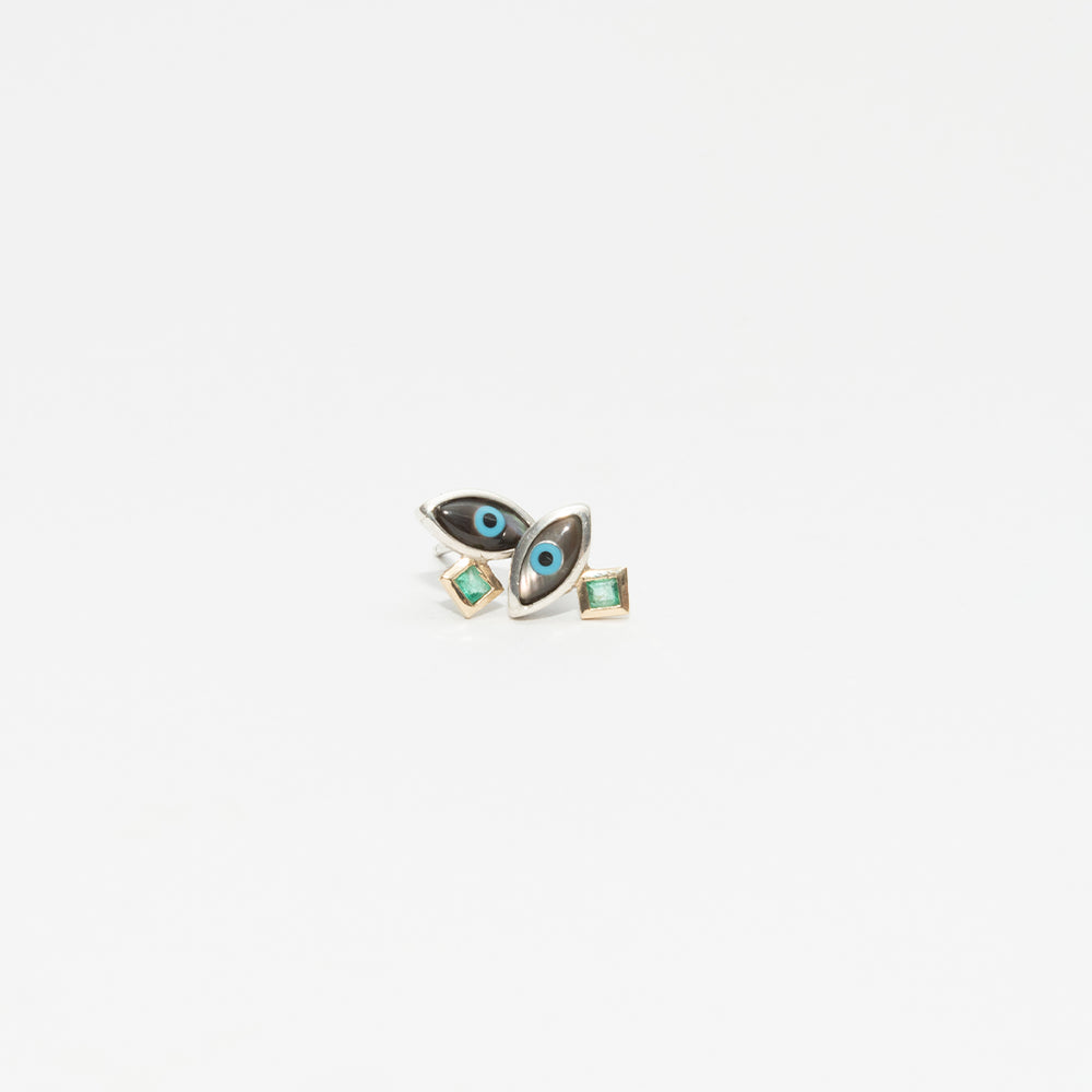 STUDS EVIL EYE ESMERALDA